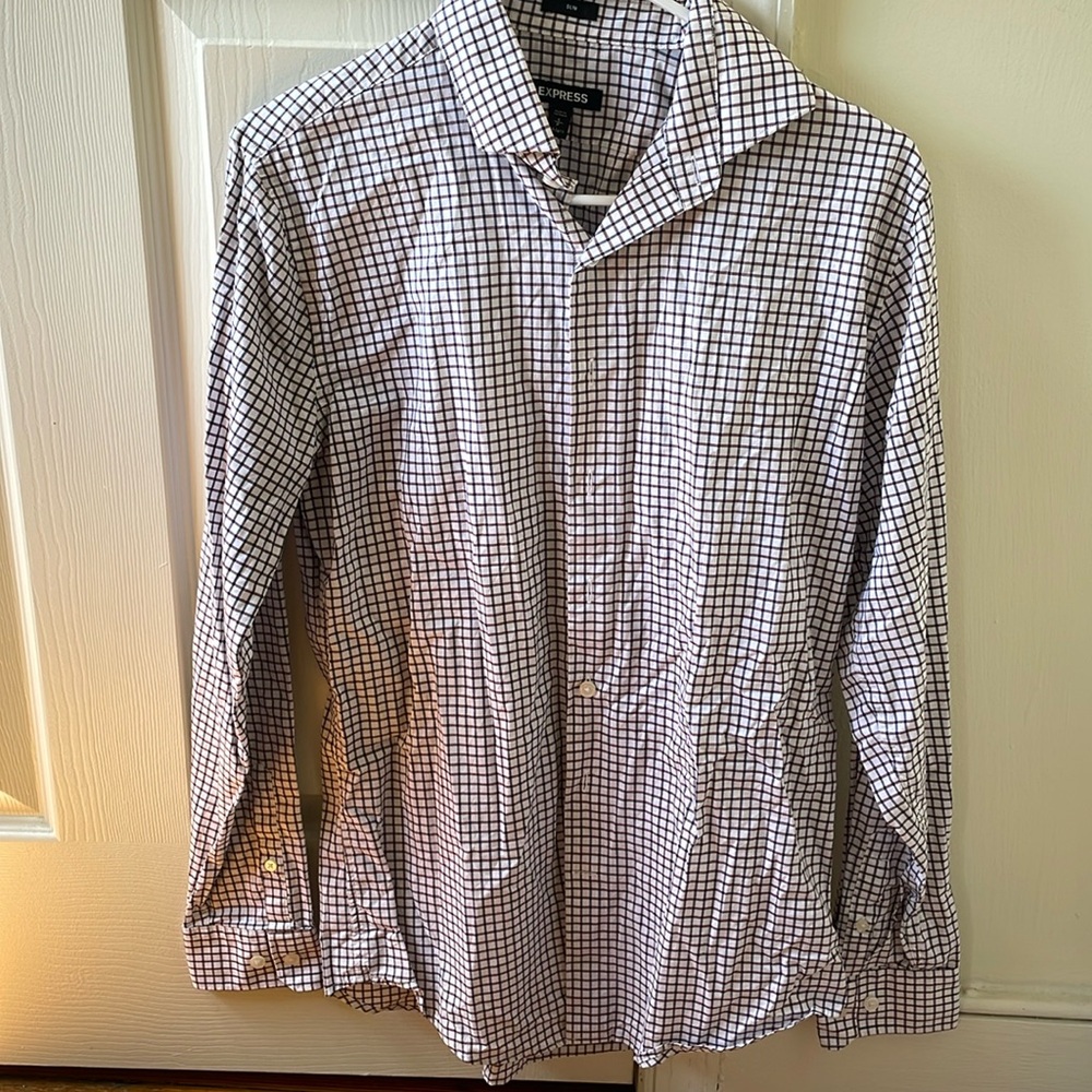 Express Checkered Dress Shirt